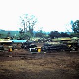 "ABtry 6/27th Arty Firing Battery Area - April 1968 - Frenchman's Club & Pool in Trees to Back"